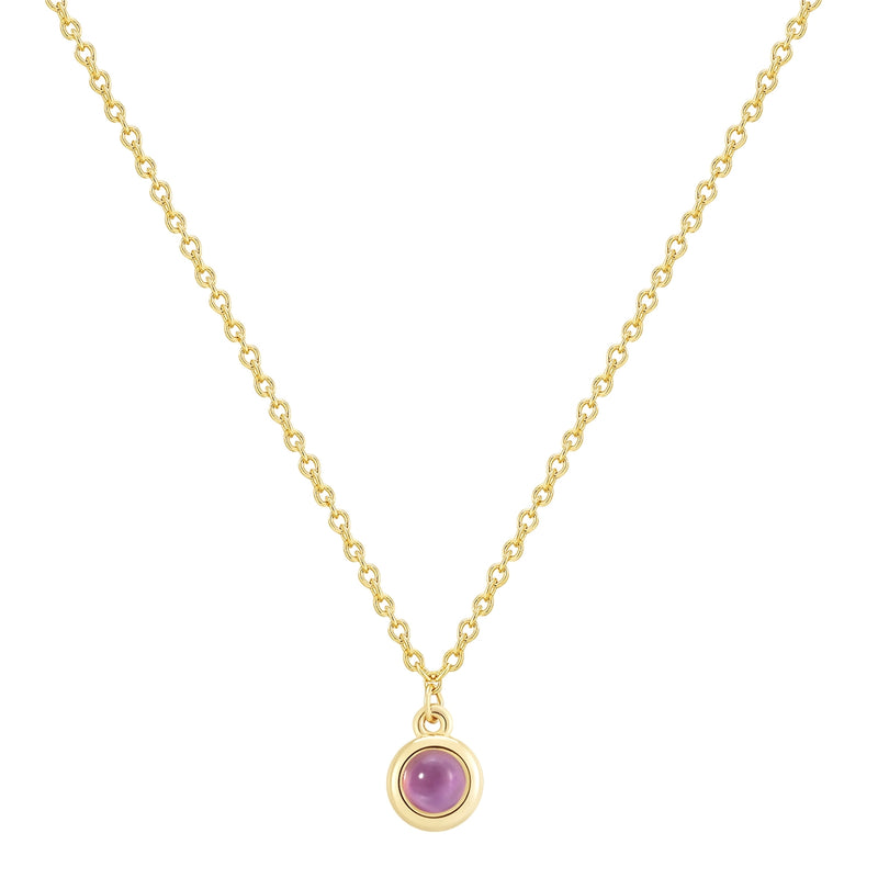 Kette EDELGLANZ mit Amethyst gelbgold