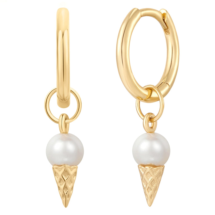 Creolen gold Eistüte