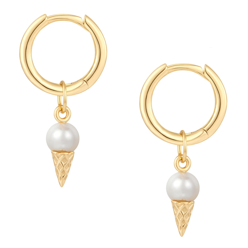 Creolen gold Eistüte