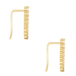 Ear Climber gelbgold mit Zirkonia