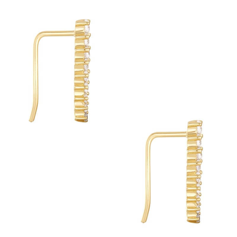 Ear Climber gelbgold mit Zirkonia