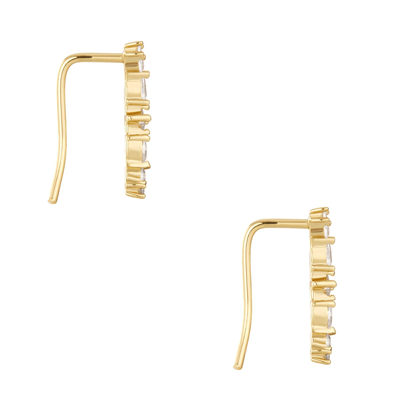Ear Climber gold mit Zirkonia