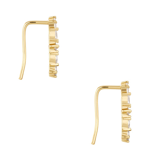 Ear Climber gold mit Zirkonia