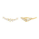 Ear Climber gold mit Zirkonia