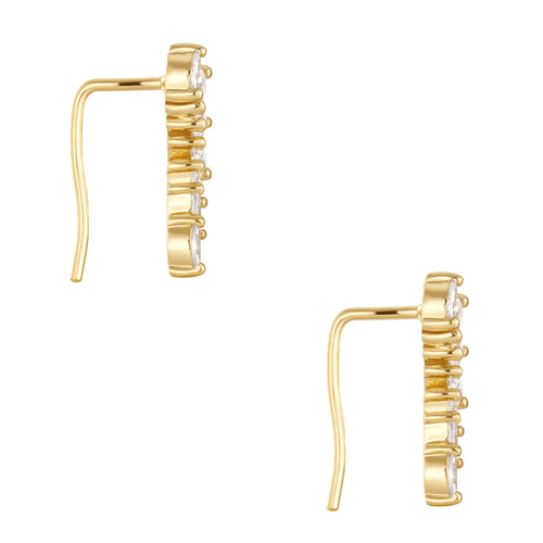 Ear Climber GLAM gold mit Zirkonia