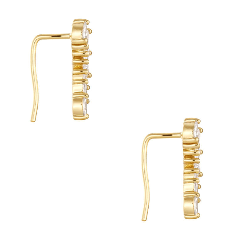 Ear Climber GLAM gold mit Zirkonia