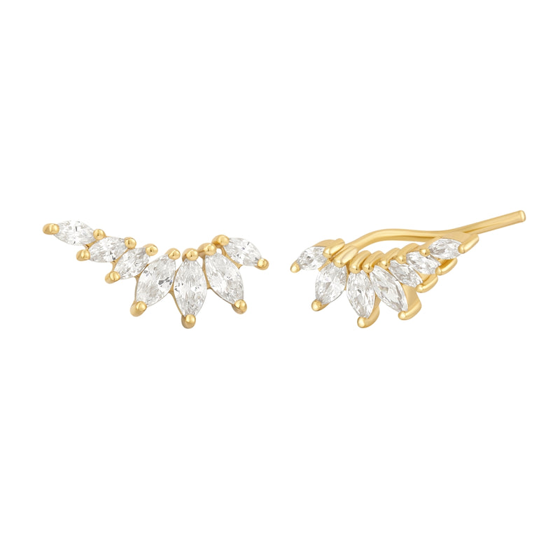Ear Climber GLAM gold mit Zirkonia