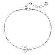 Armband FLORAL mit Zirkonia silber