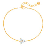 Armband FLORAL mit Zirkonia gelbgold