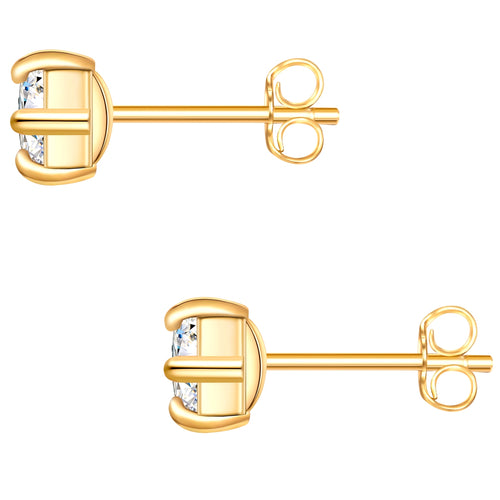 Ohrstecker mit Zirkonia gelbgold