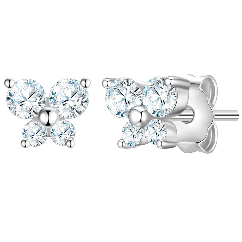 Ohrstecker SCHMETTERLING mit Zirkonia silber