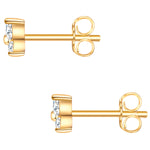 Ohrstecker SCHMETTERLING mit Zirkonia gelbgold