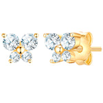 Ohrstecker SCHMETTERLING mit Zirkonia gelbgold