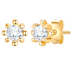 Ohrstecker mit Zirkonia gelbgold