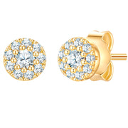 Ohrstecker CIRCLE mit Zirkonia gelbgold