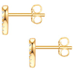 Ohrstecker HERZ mit Zirkonia gelbgold