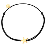 Textil-Armband STERN schwarz/gelbgold