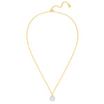 Kette mit Muschelkernperle gelbgold