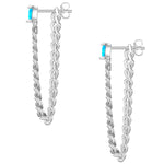 Ohrhänger TREND mit Glaskristall blau/silber