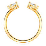 Ring BLÜMCHEN mit Zirkonia gelbgold