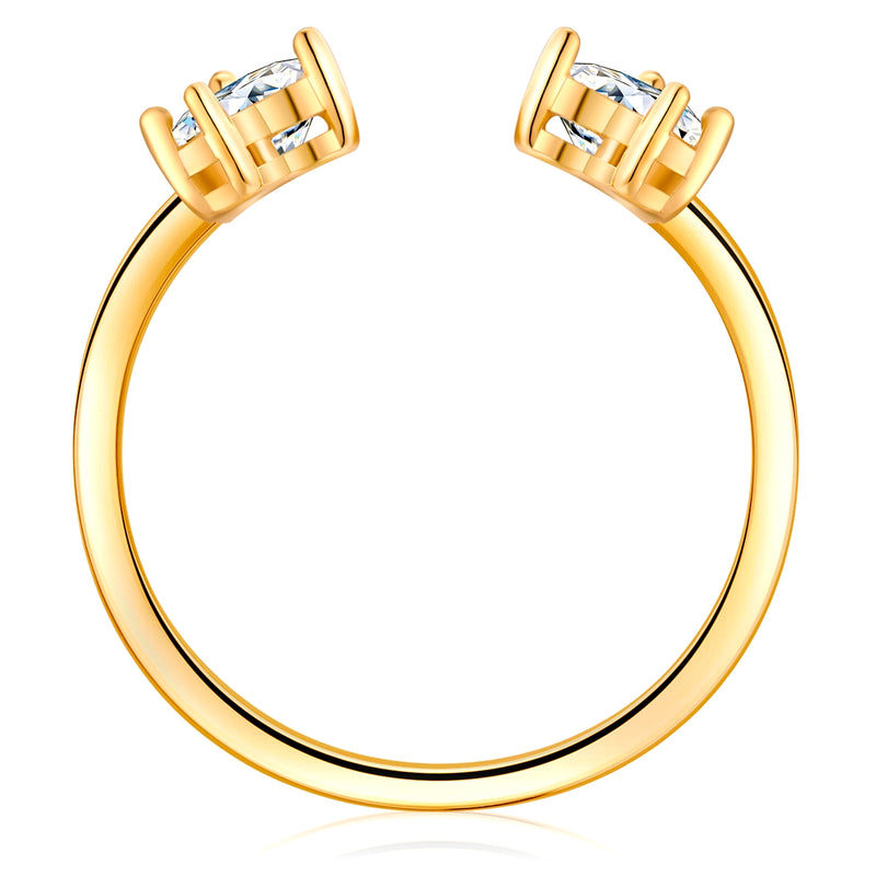 Ring BLÜMCHEN mit Zirkonia gelbgold