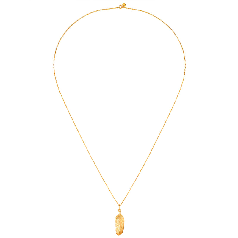 Kette mit Anhänger FEDER gold