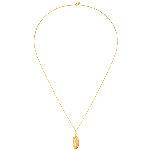 Kette mit Anhänger FEDER gold