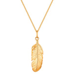 Kette mit Anhänger FEDER gold