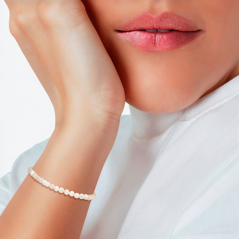 Armband Sterling Silber gelbgold Perlmutt