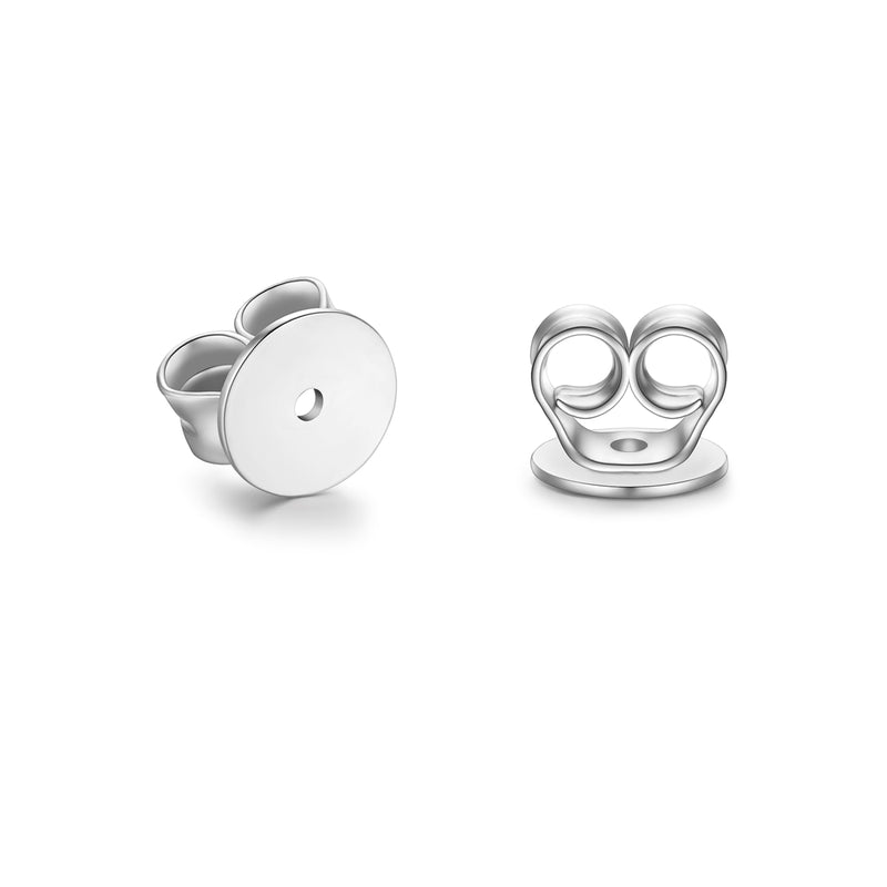 Ohrmutter silber 6 mm, 2 Stück