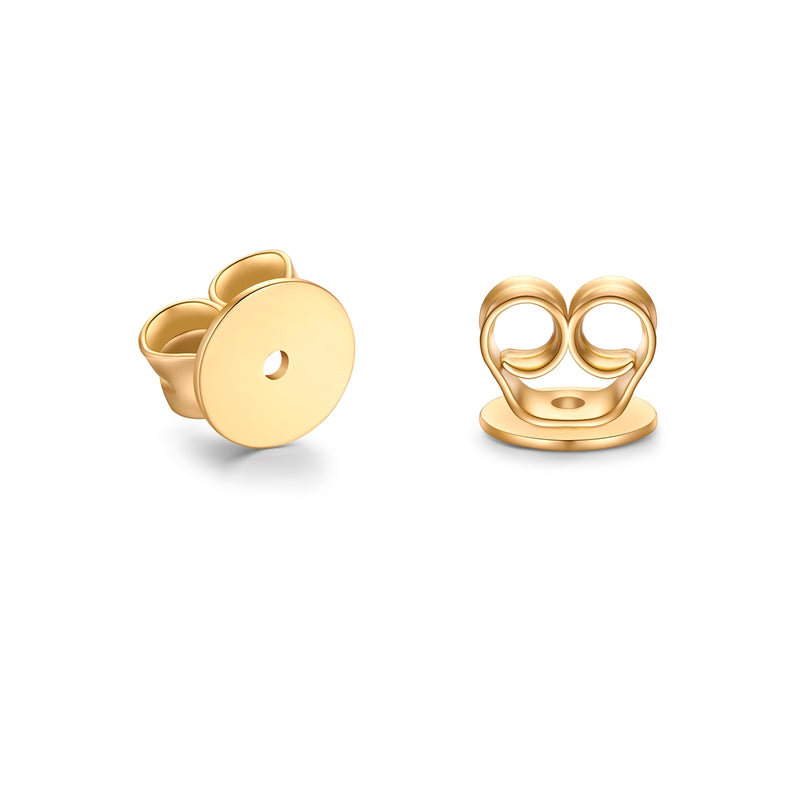 Ohrmutter gelbgold 6 mm, 2 Stück