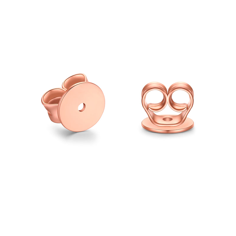 Ohrmutter roségold 6 mm, 2 Stück