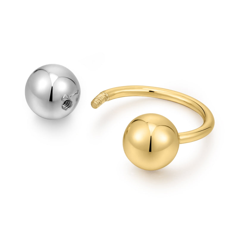 Piercing BICOLOR gold/silber