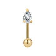 Piercing SHINE gold mit Zirkonia