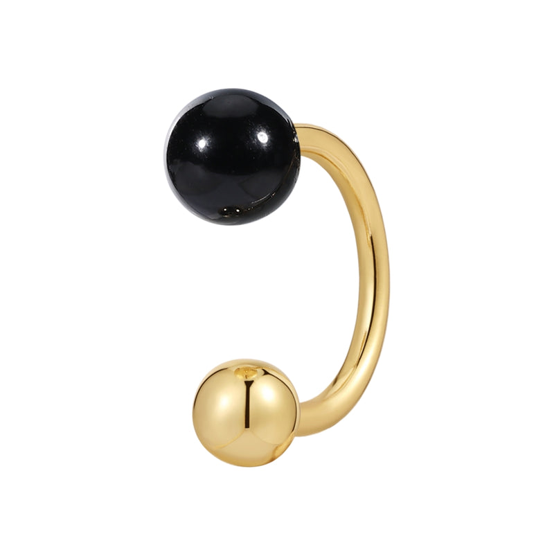 Piercing BLACK gelbgold