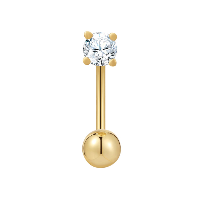 Piercing gold mit Zirkonia