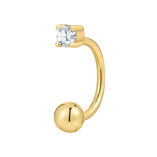 Piercing gold mit Zirkonia