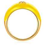 Ring ZWILLING gold Emaille gelb