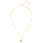 Halskette BALLON-HUND gold Emaille orange