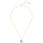 Ankerkette BALLON-HUND gold Emaille violett
