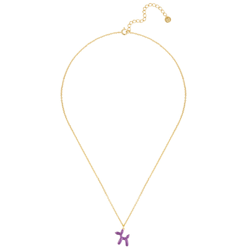 Ankerkette BALLON-HUND gold Emaille violett