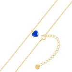 Kette mit Anhänger HERZ Emaille blau