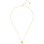 Herz-Kette mit Emaille orange