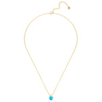 Kette HERZ mit Emaille-Anhänger blau