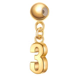 Anhänger Charm Zahl 3 gold