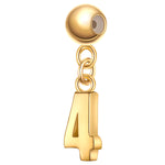 Charm Anhänger Zahl 4 gelbgold