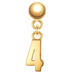 Charm Anhänger Zahl 4 gelbgold