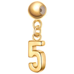 Anhänger Charm Zahl 5 gelbgold