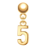 Anhänger Charm Zahl 5 gelbgold