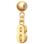 Charm Zahl 8 gold